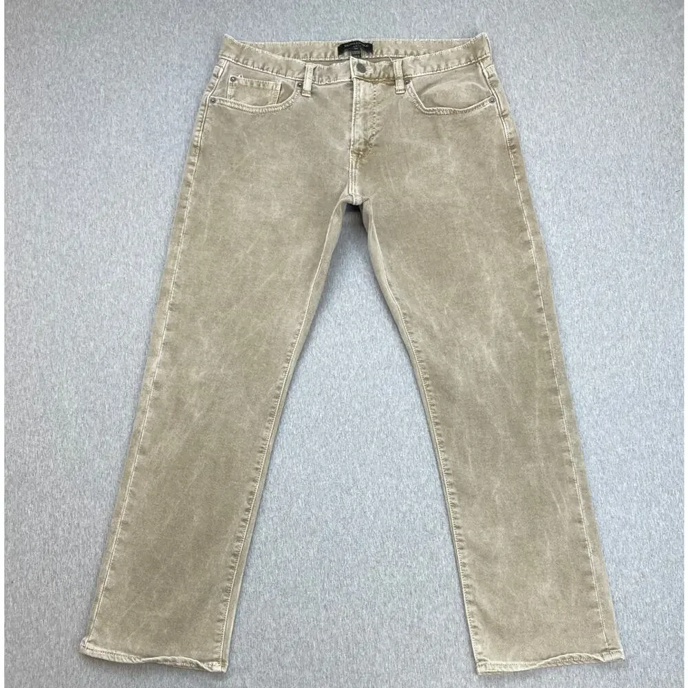 Banana Republic‎ Jeans Men 33 x 30 Brown Cotton Blend Stretch Slim Fit